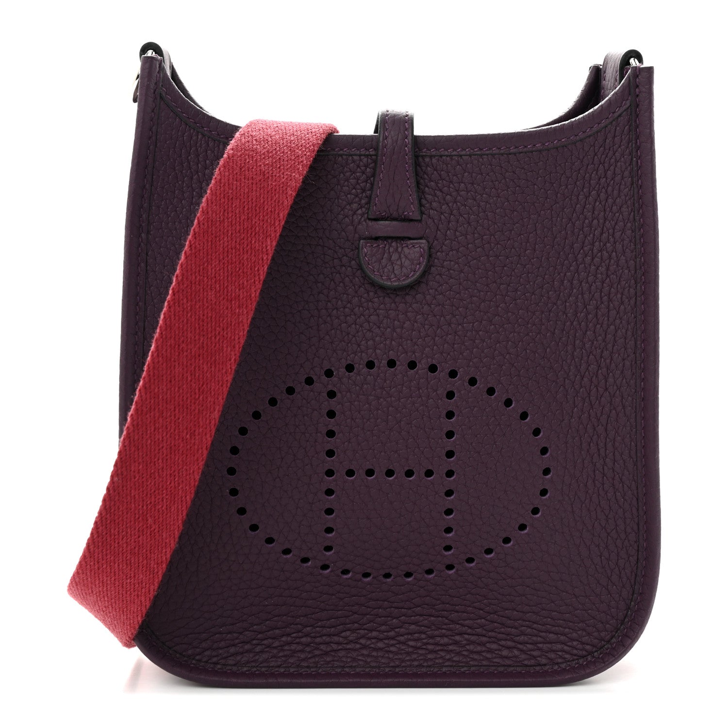 Hermes Taurillon Clemence Amazone Evelyne TPM Cassis Rouge Grenat 1 of 11