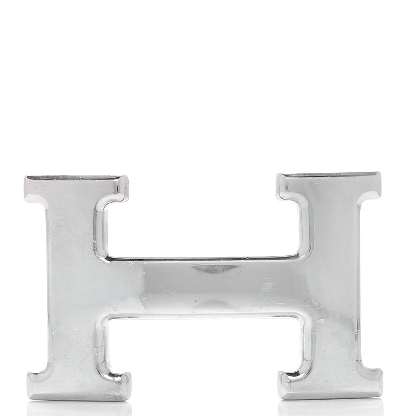 Polished Palladium 32mm H Belt Buckle Silver
