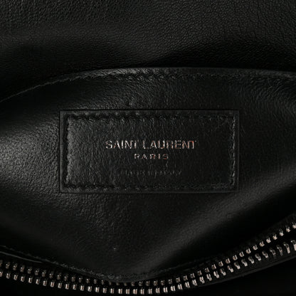 Saint Laurent Sheepskin Matelasse Chevron Monogram Medium College Bag Black 11 of 20