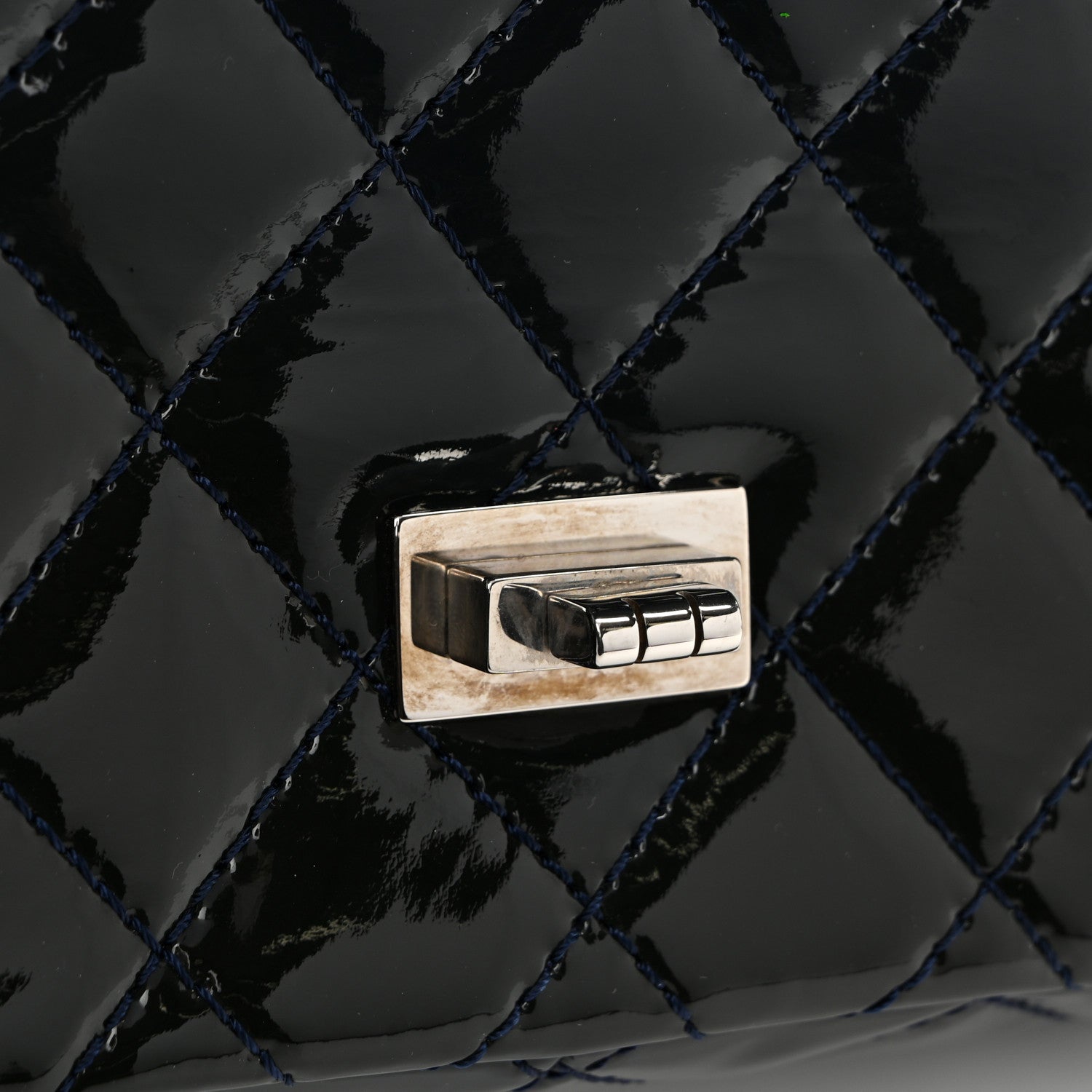 Chanel Patent Quilted 2.55 Reissue 226 Flap Blue 20 of 21