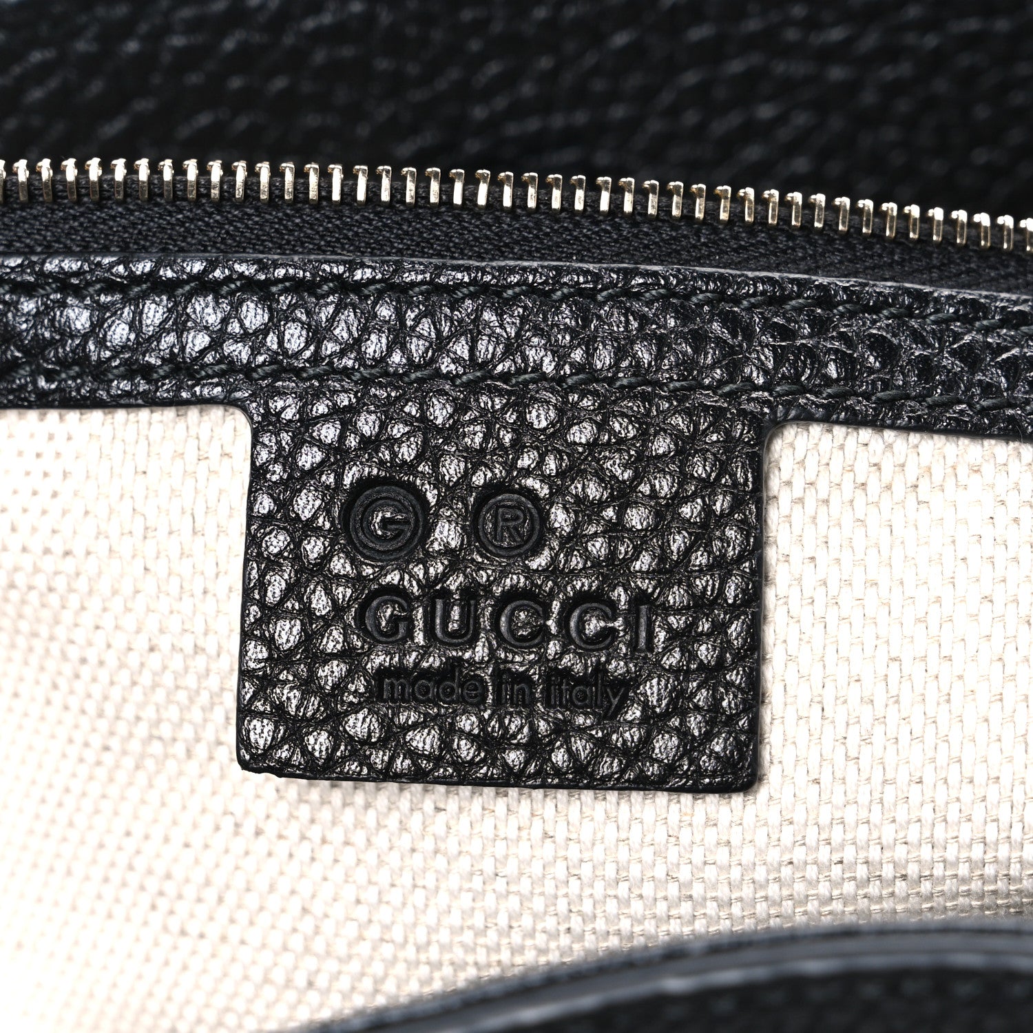 Gucci Pebbled Calfskin Medium Soho Chain Shoulder Bag Black 6 of 10