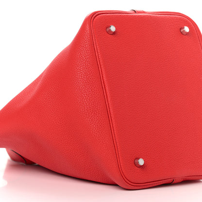 Hermes Taurillon Clemence Picotin Lock 22 MM Rouge De Coeur 7 of 8