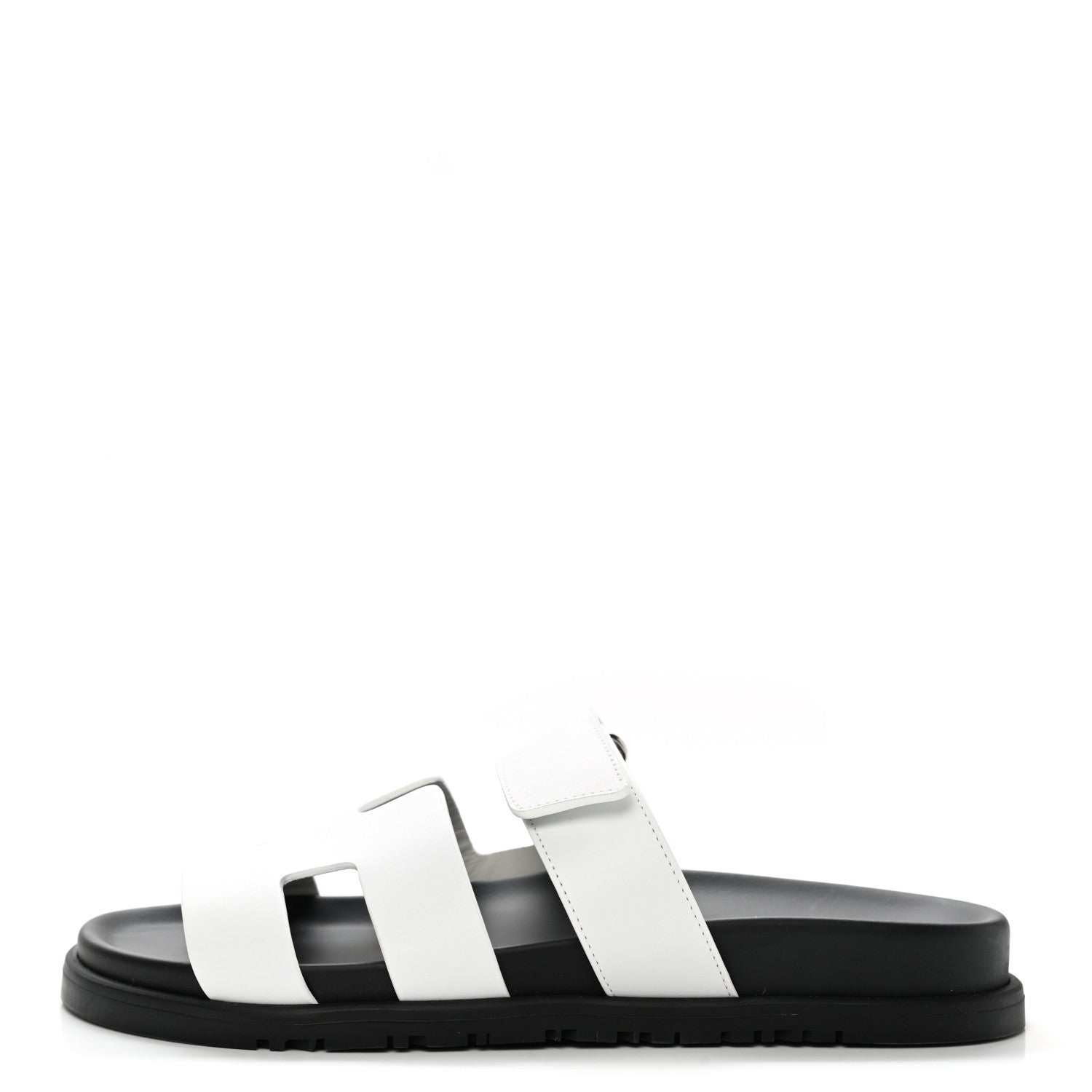 Hermes Calfskin Womens Chypre Sandals 38 White 1 of 9