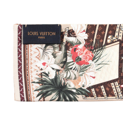 Louis Vuitton Silk Voyage Extraordinaire Bandeau Scarf Beige 3 of 3