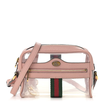 Gucci Vinyl Web Mini Ophidia Transparent Shoulder Bag Perfect Pink 1 of 12