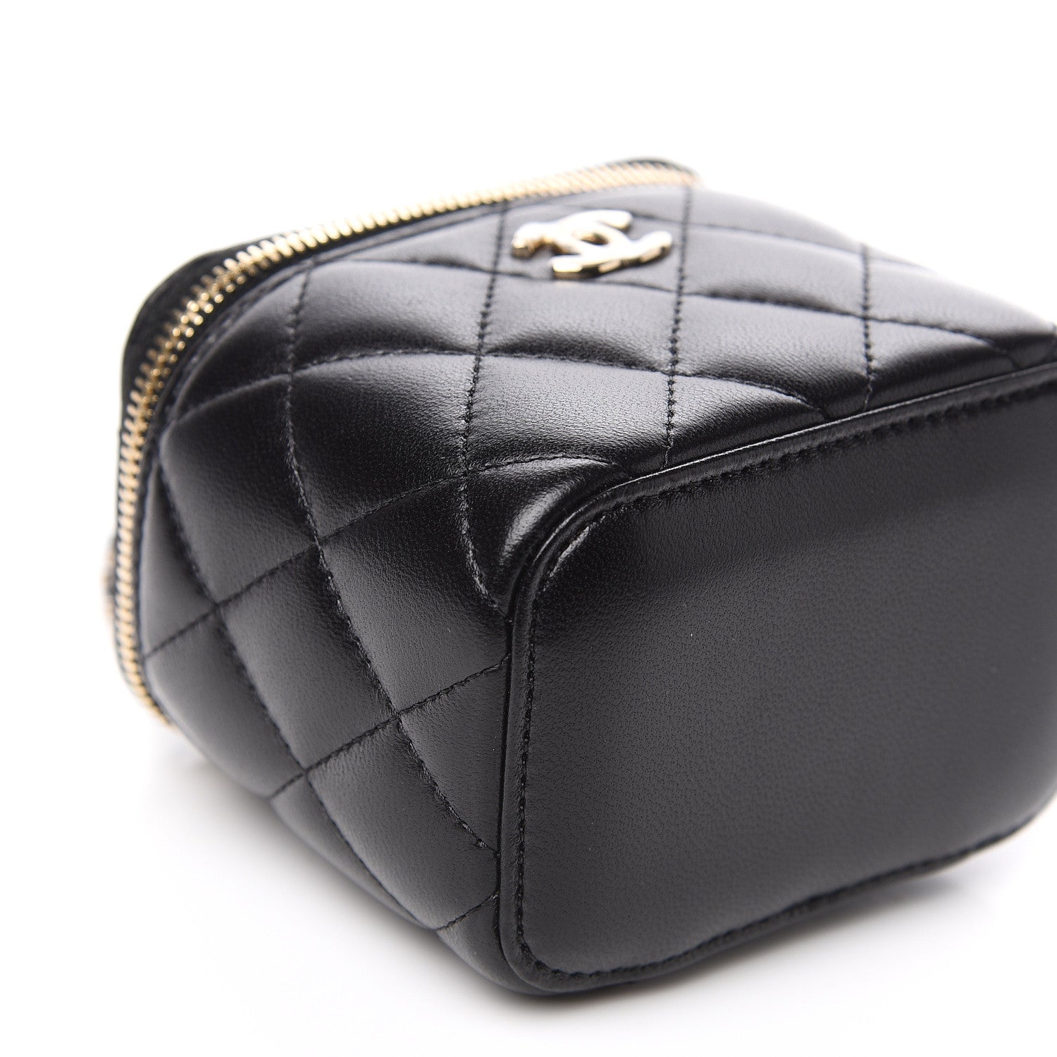 Chanel Lambskin Quilted Trendy Mini Vanity Case With Chain Black 7 of 9