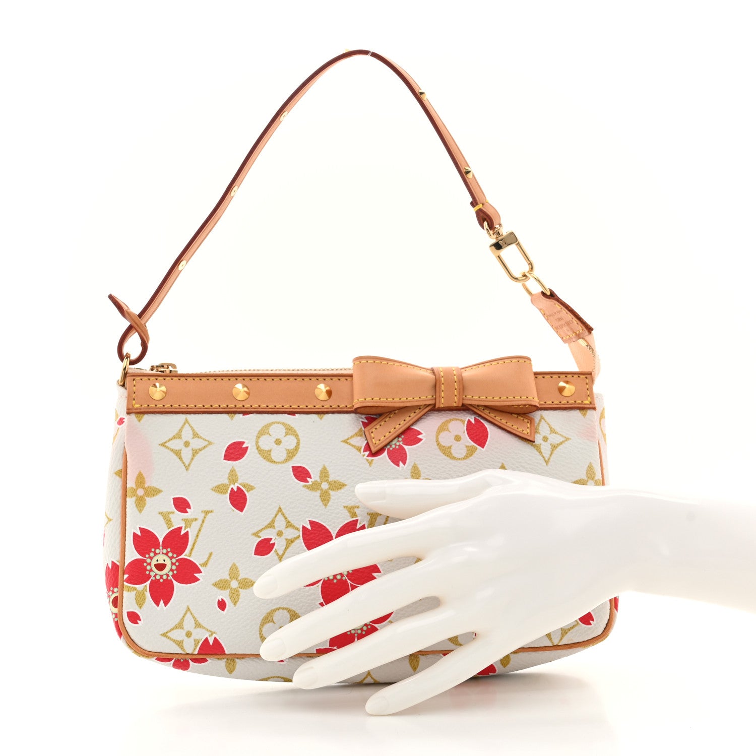 Louis Vuitton Monogram Cherry Blossom Pochette Accessories Red 2 of 15