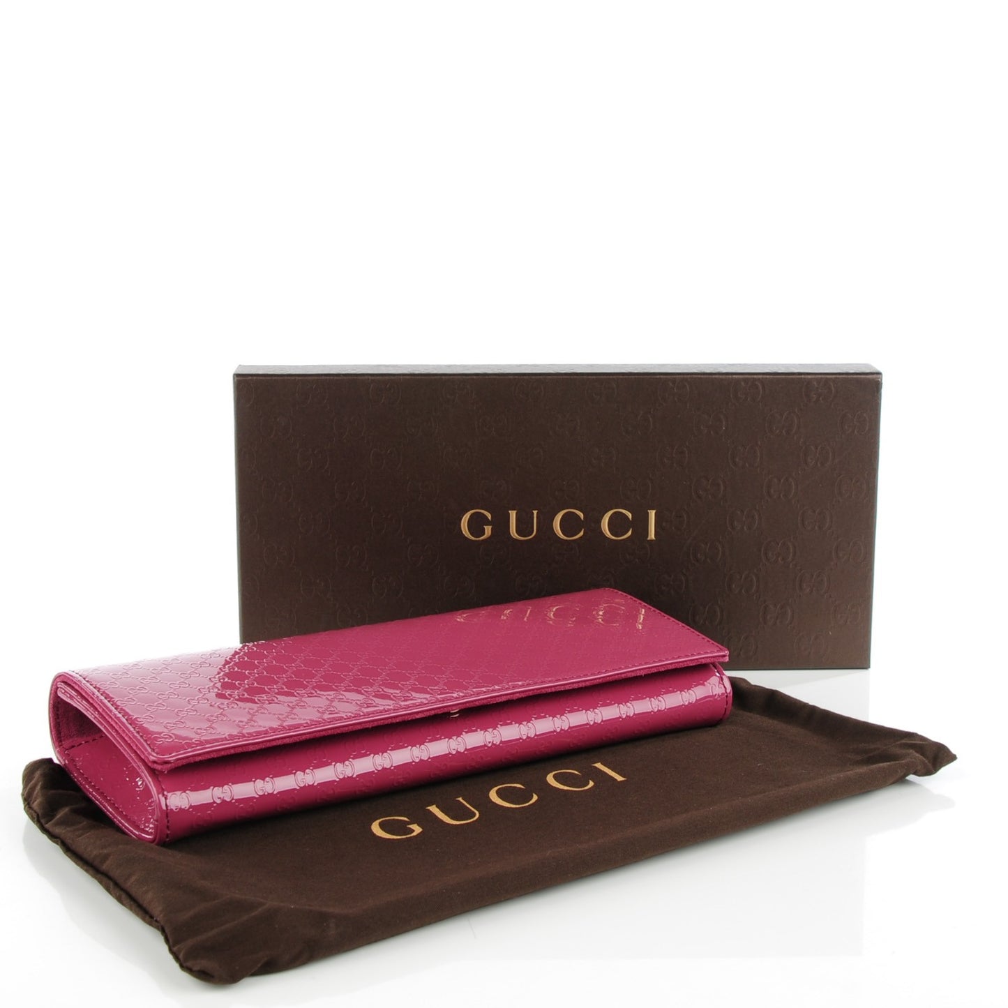 Patent Microguccissima Small Broadway Clutch Peonia Flower
