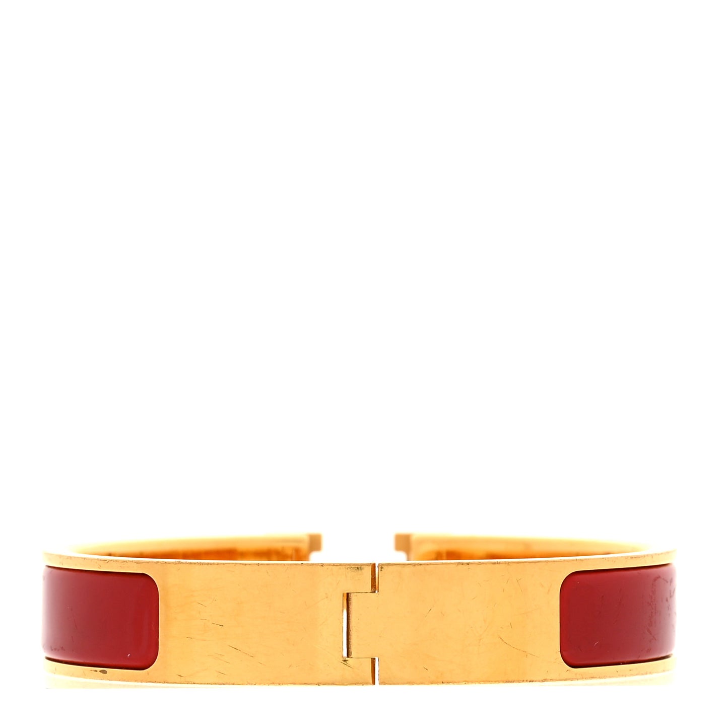 Enamel Narrow Clic Clac H Bracelet PM Rouge Amarante