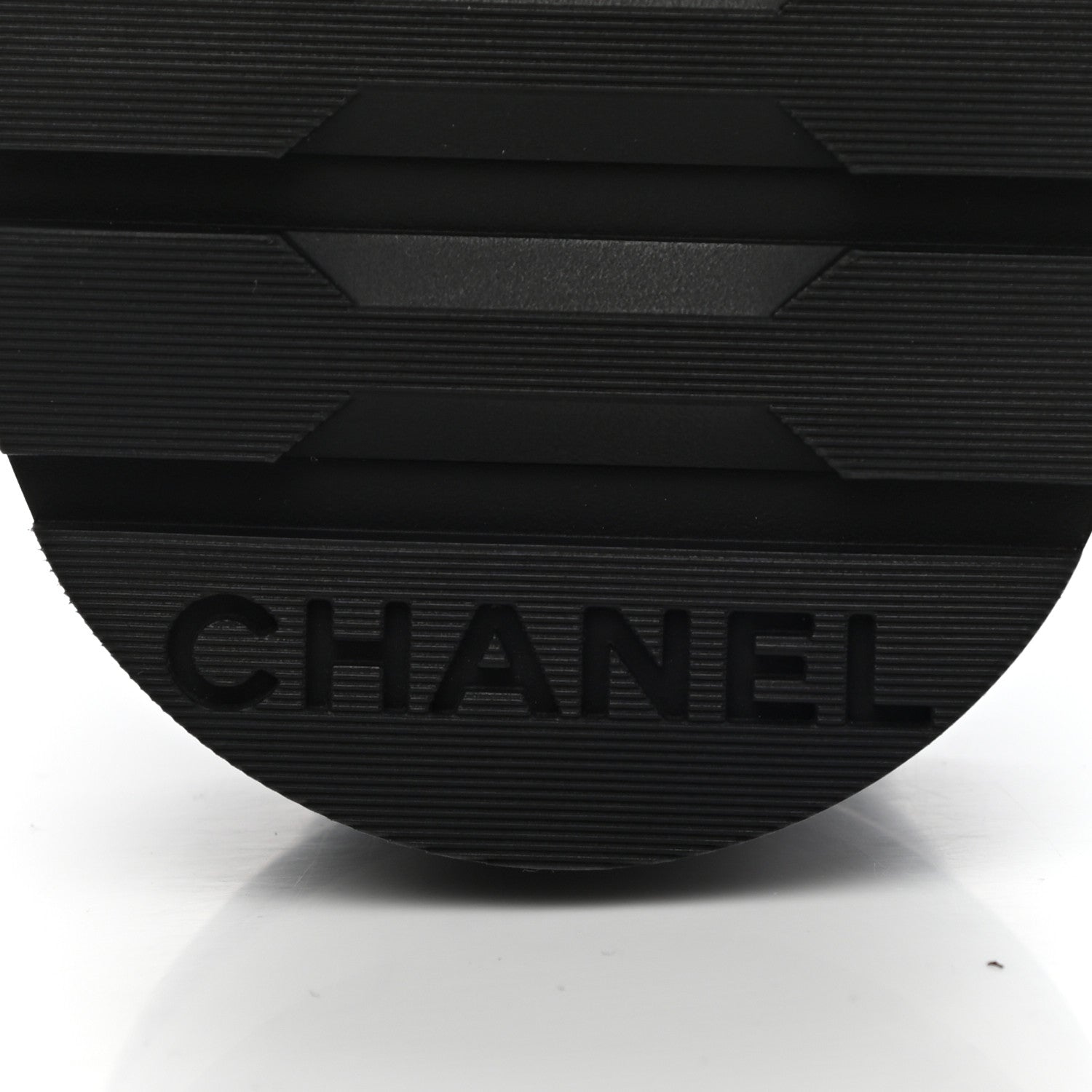 Chanel Shiny Calfskin Quilted Lace Up Combat Boots 40.5 Black 6 of 9