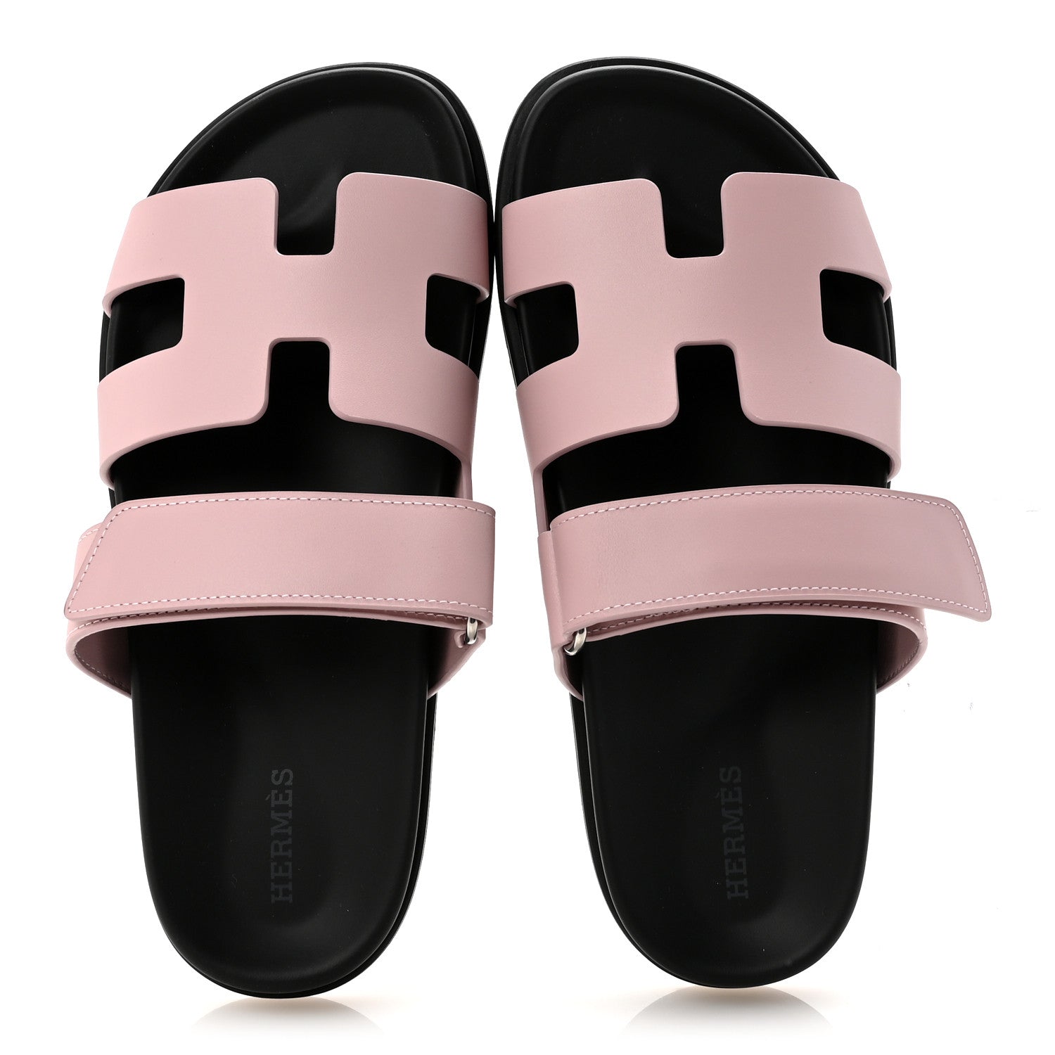 Hermes Calfskin Womens Chypre Sandals 37 Rose Cancan 2 of 10