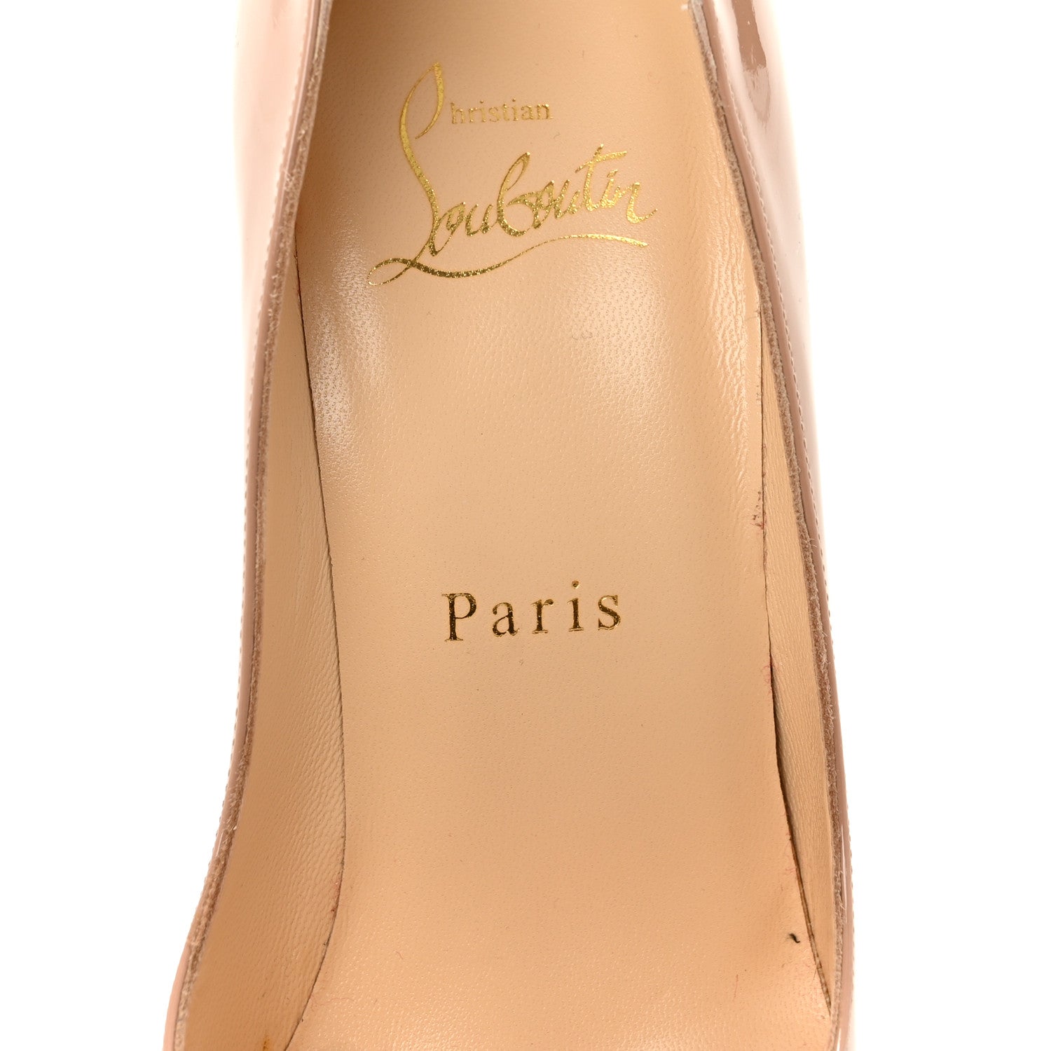 Christian Louboutin Patent Pigalle Follies 100 Pumps 36 Nude 7 of 8