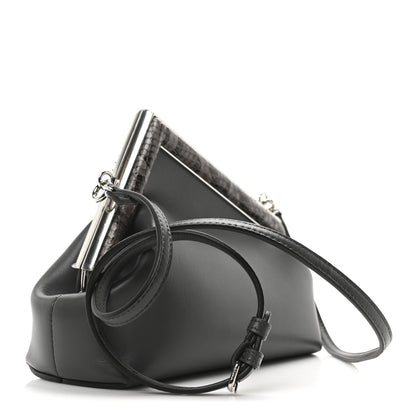 Fendi Shiny Nappa Snakeskin Small Fendi First Anthracite Asfalto 3 of 9