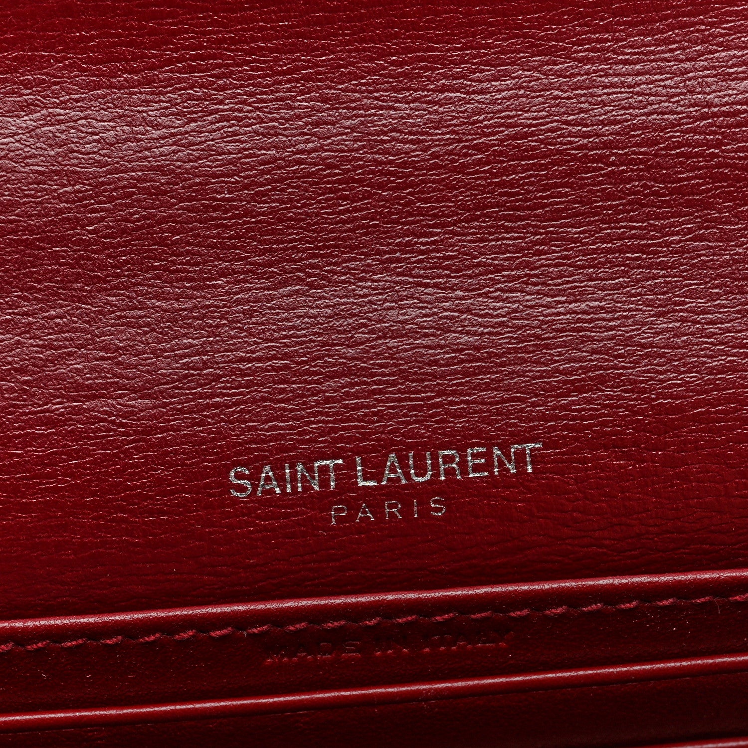 Saint Laurent Calfskin Monogram Sunset Chain Wallet Palissandre 6 of 9