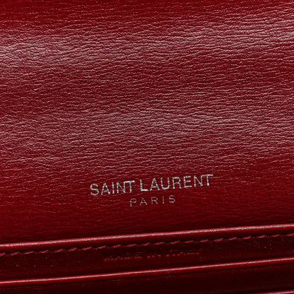 Saint Laurent Calfskin Monogram Sunset Chain Wallet Palissandre 6 of 9