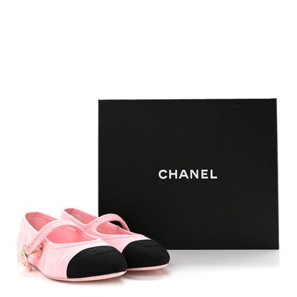 Chanel Fabric Grosgrain Mary Jane Flats 38 Light Pink Black 10 of 10