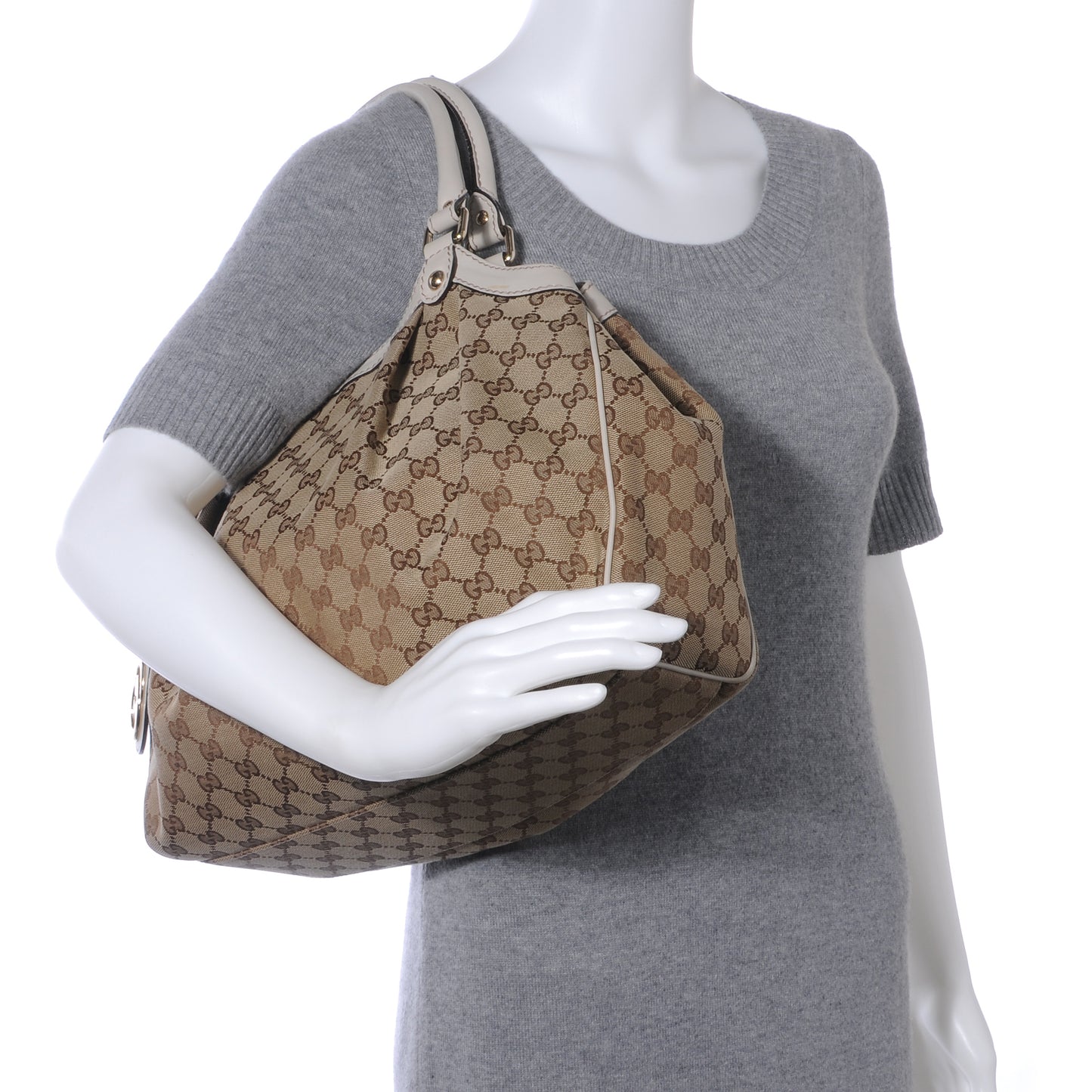 Monogram Medium Sukey Tote Off White