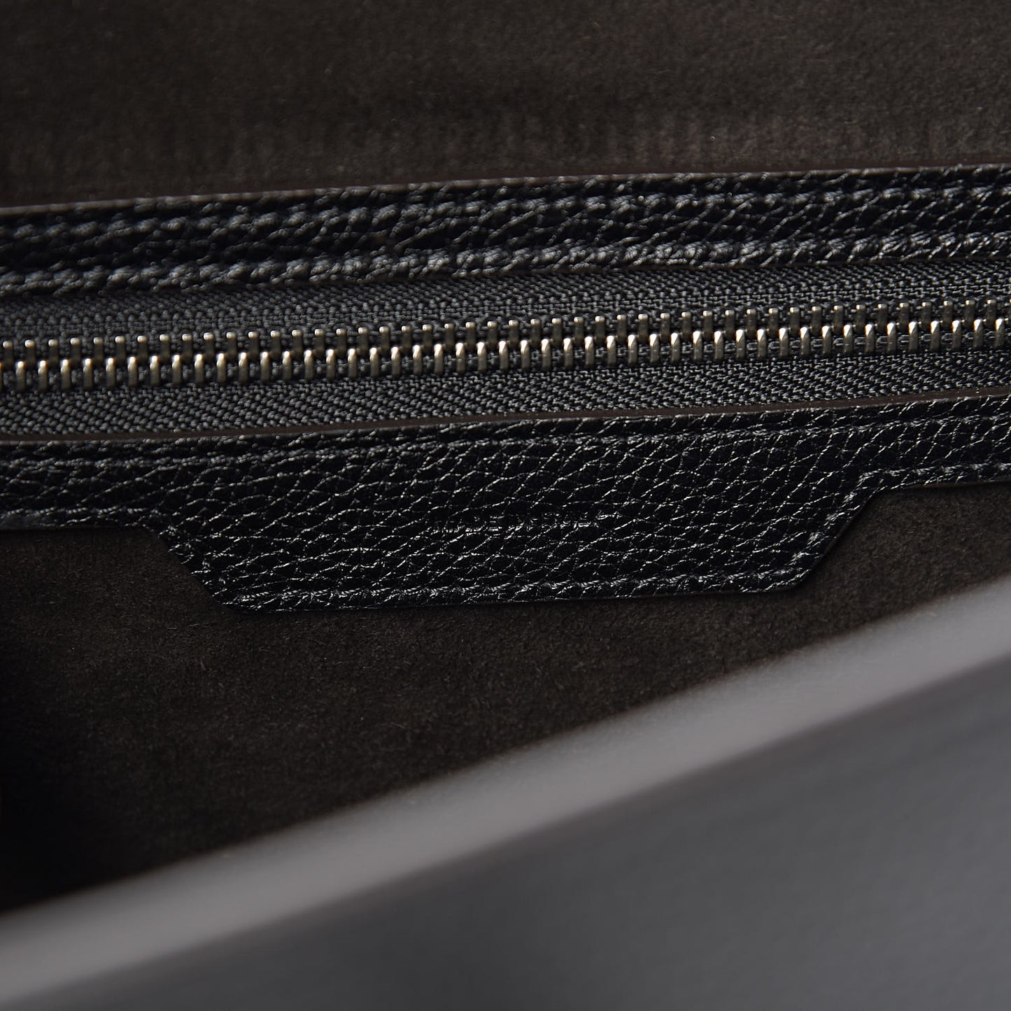 Drummed Calfskin Micro Luggage Black