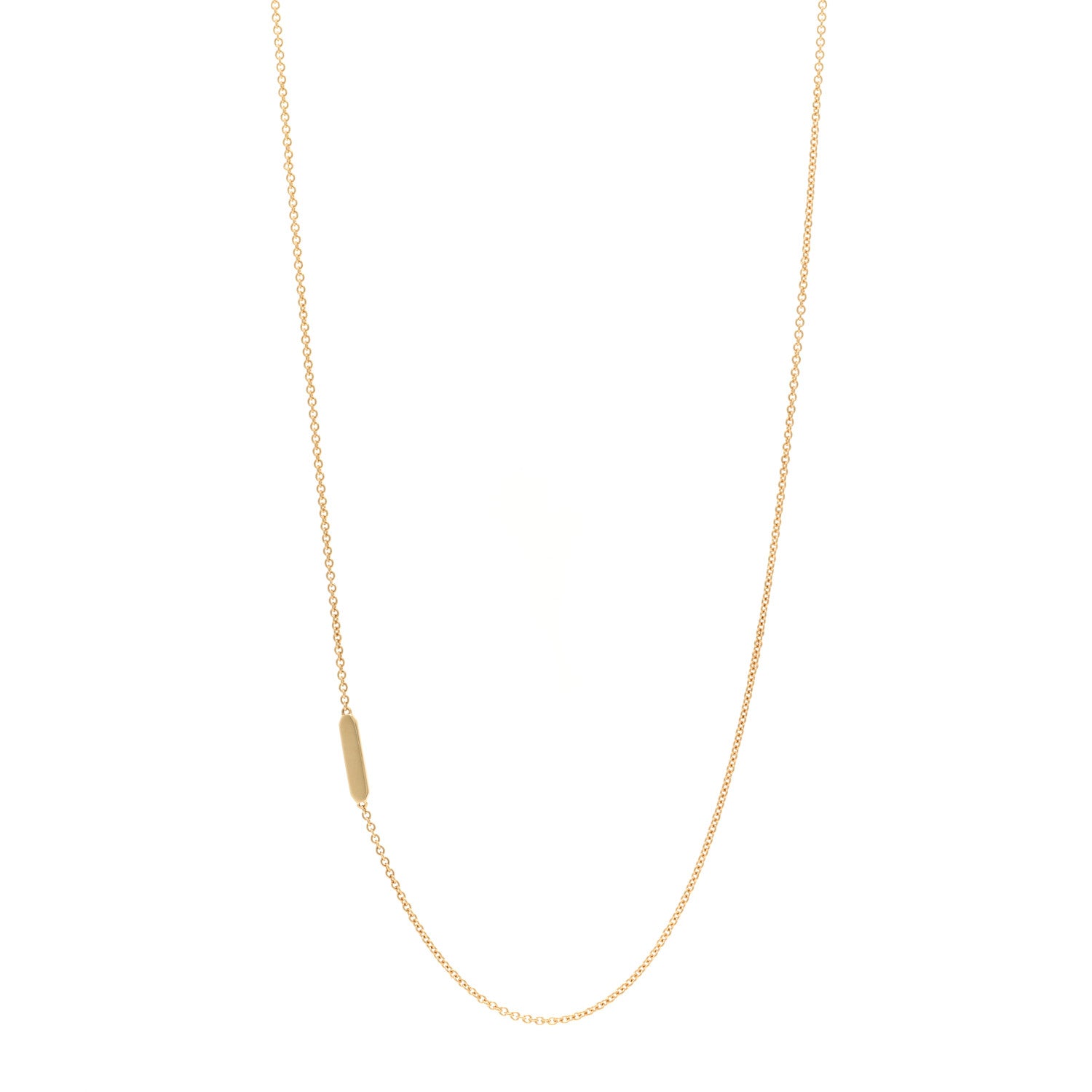 Tiffany 18K Yellow Gold Tag Chain Necklace 1 of 4