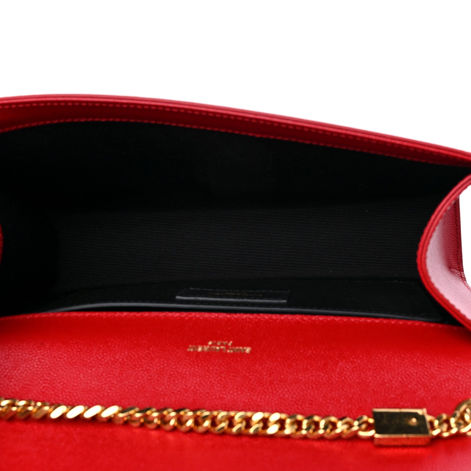 Saint Laurent Grain De Poudre Medium Classic Monogram Kate Tassel Satchel Red 5 of 9