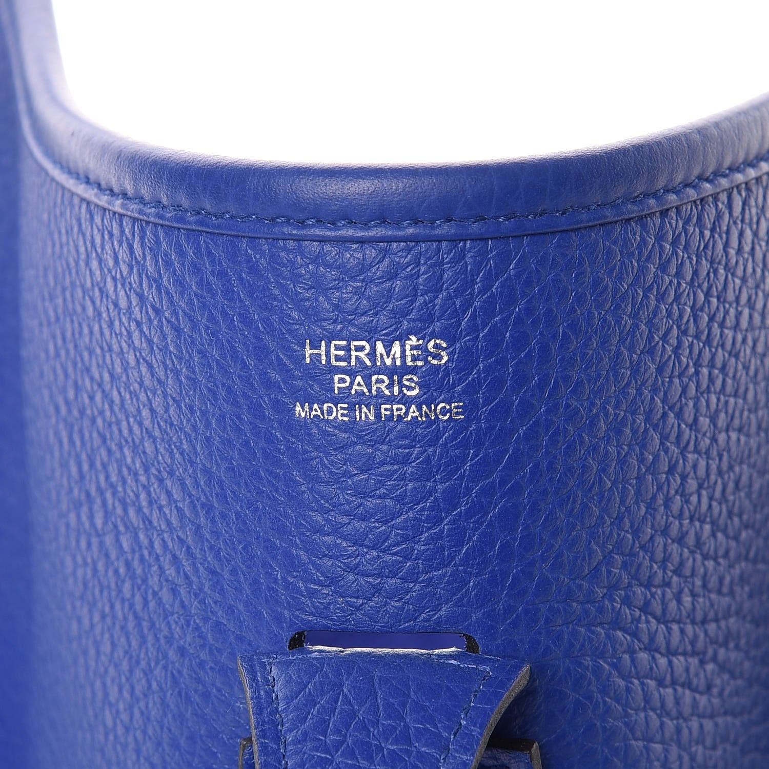 Hermes Taurillon Clemence Amazone Evelyne III PM Bleu Electrique Black 6 of 9