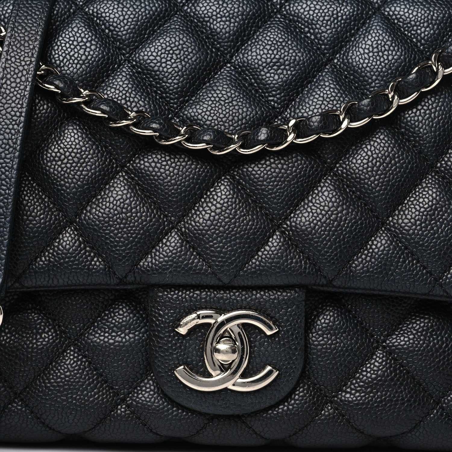 Chanel Caviar Quilted Jumbo Easy Flap Black 8 of 13