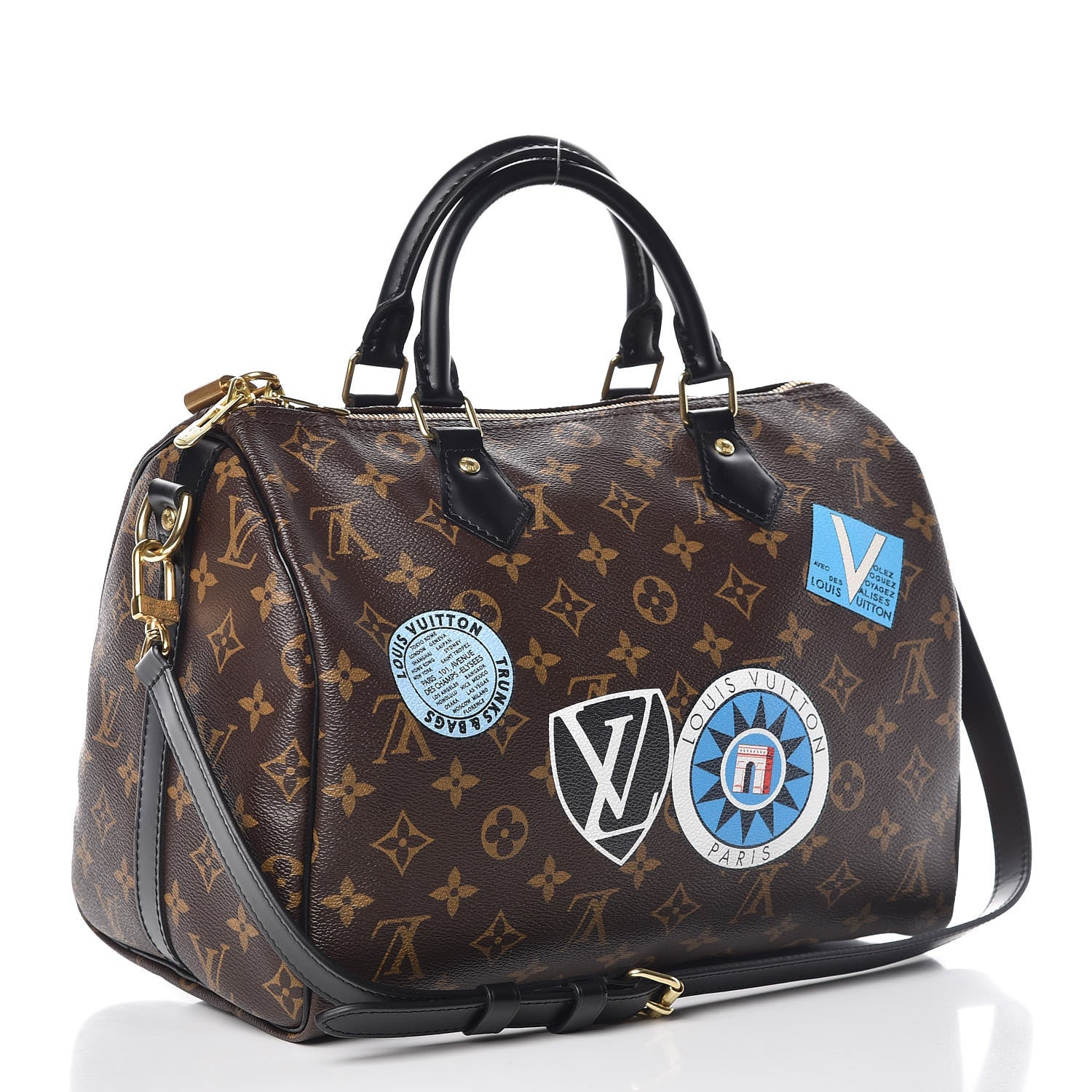 Louis Vuitton Monogram My World Tour Speedy Bandouliere 30 Black 3 of 11
