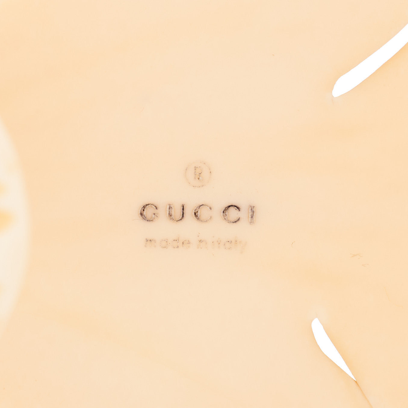 Resin Leaf GG Cuff Bracelet White