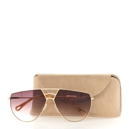 Chloe Aviator Sunglasses CE139S Gold Tortoise 7 of 7