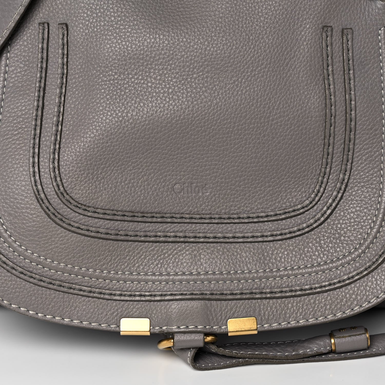 Chloe Calfskin Small Marcie Satchel Cashmere Grey 8 of 11