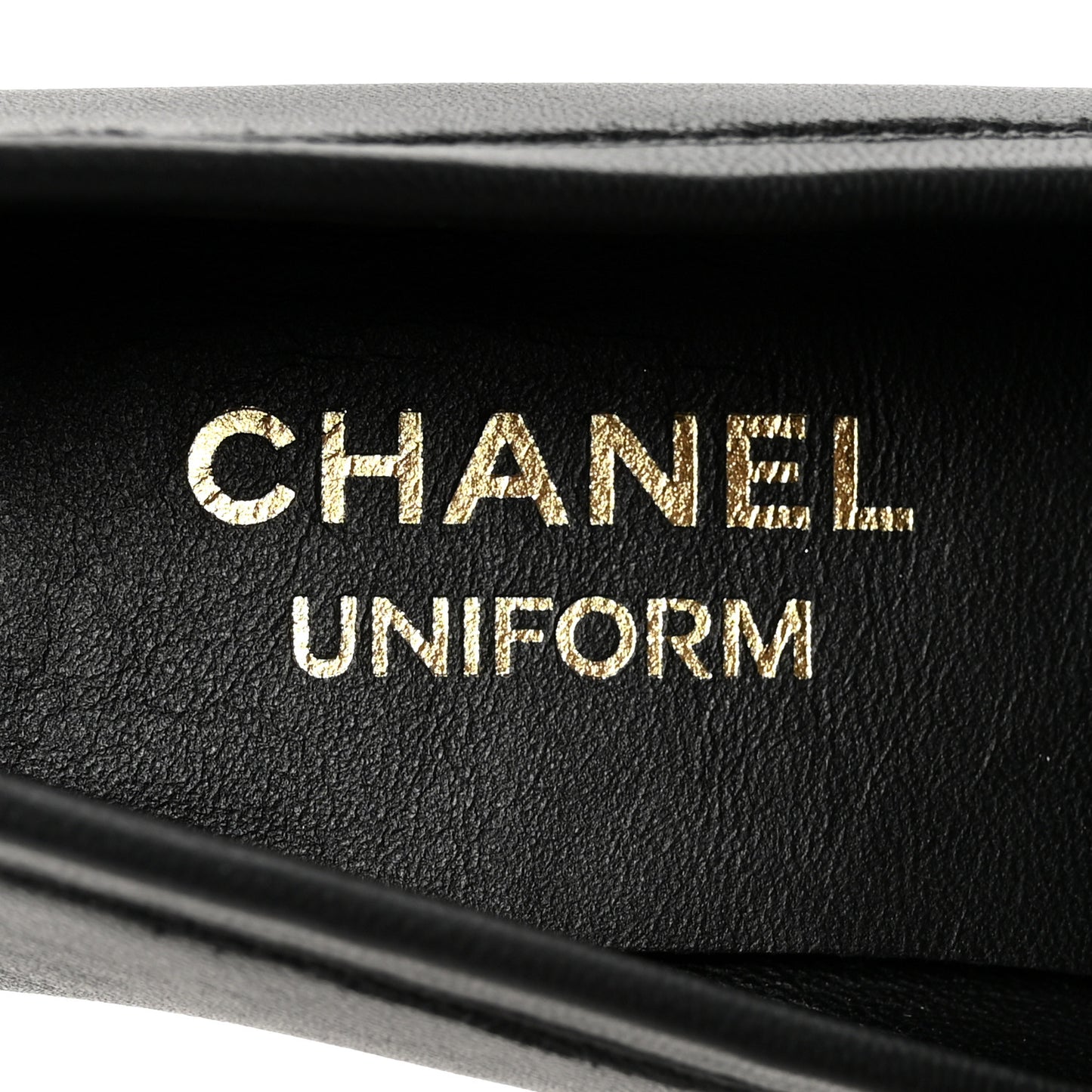Lambskin Womens Stitched CC Loafers 35 Black
