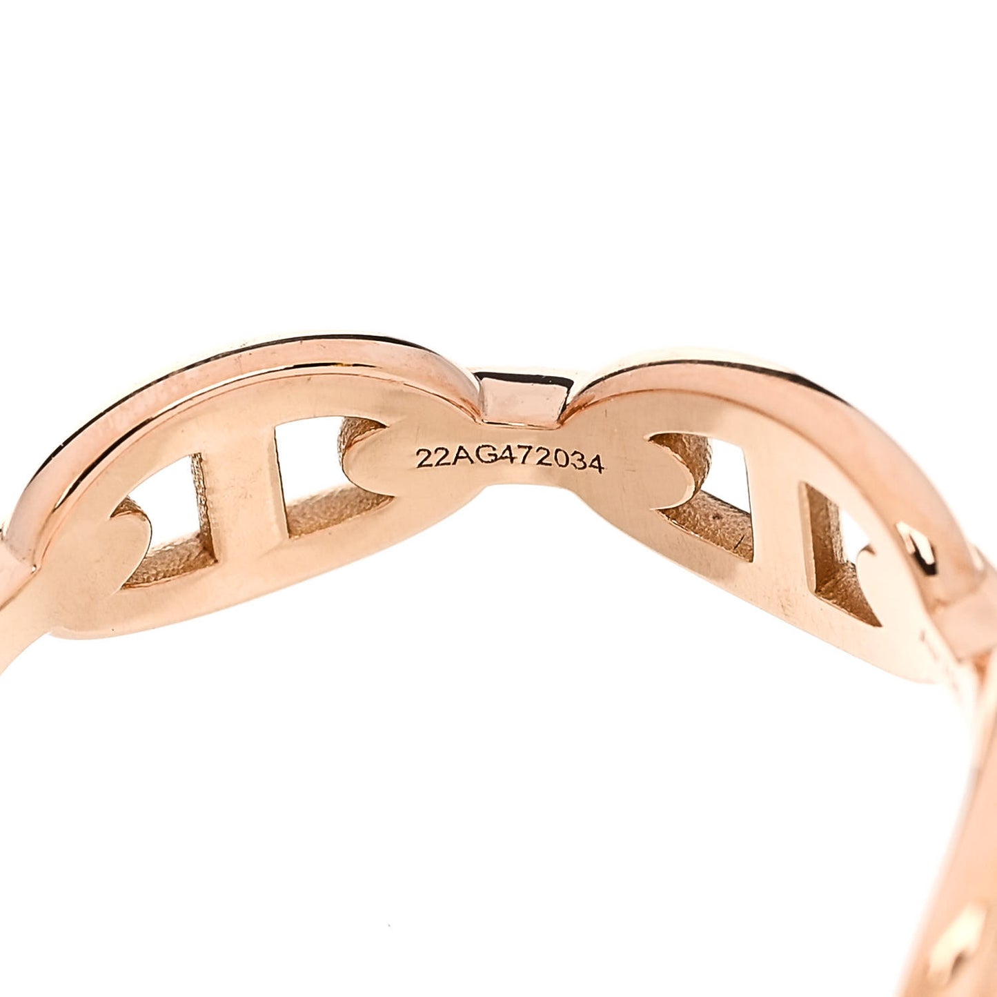 18K Rose Gold PM Chaine d'Ancre Enchainee Ring 59 8.75