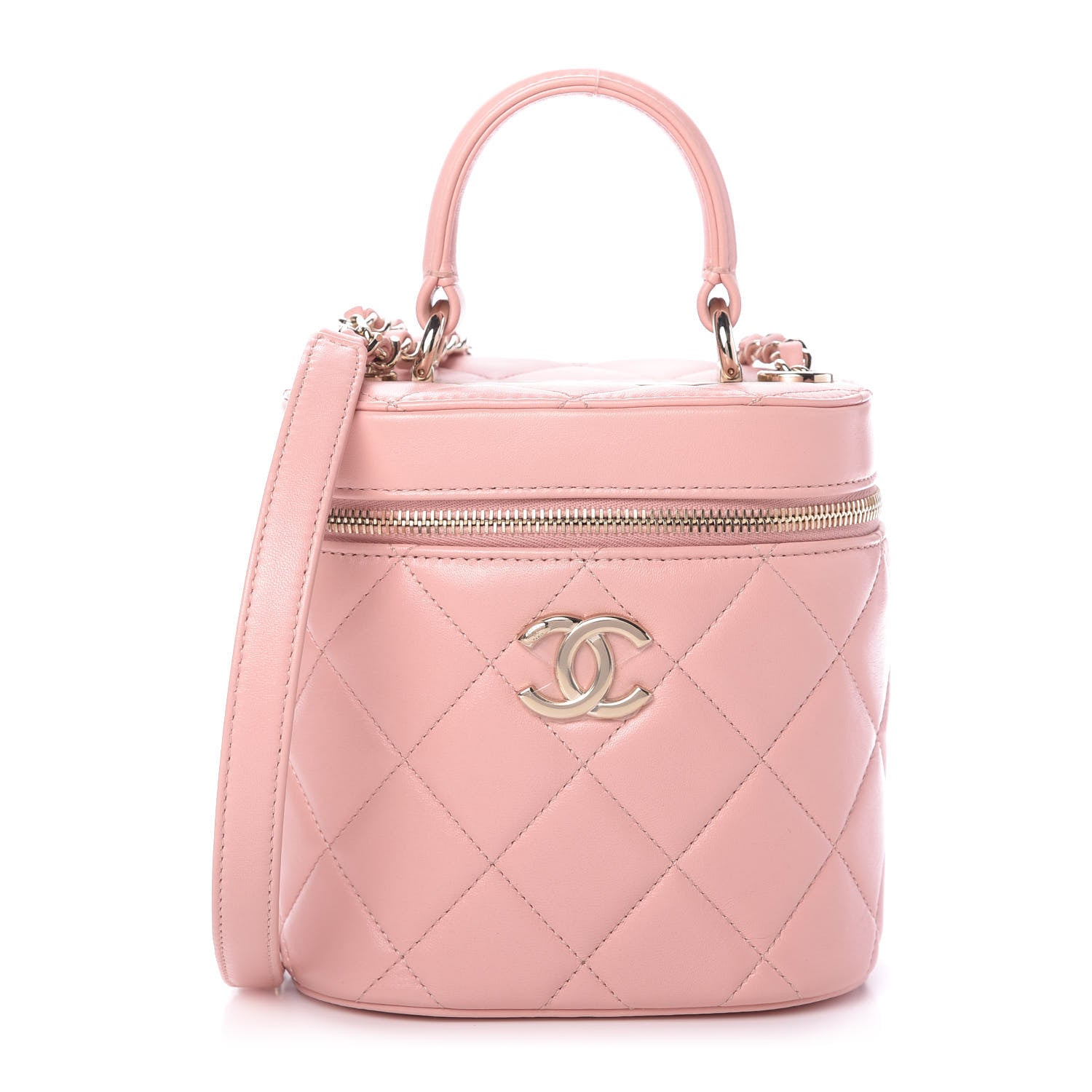 Chanel Lambskin Quilted Trendy Vanity Case Pink 1 of 10