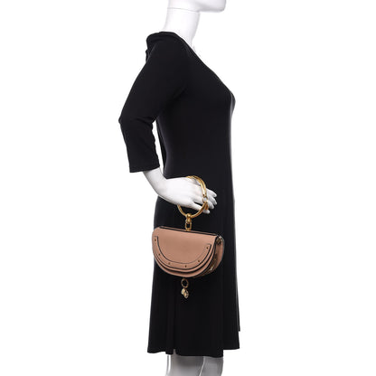 Chloe Calfskin Small Nile Bracelet Minaudiere Bag Biscotti Beige 3 of 12