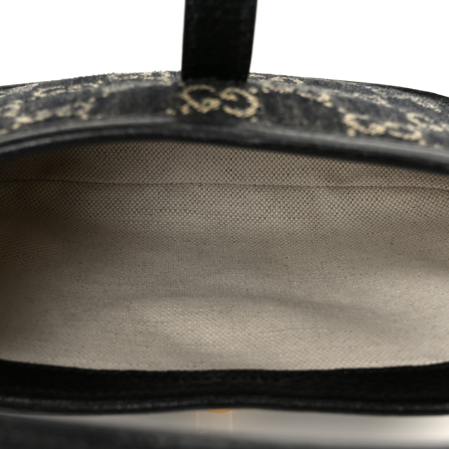 Gucci Jacquard Denim GG Monogram Small Jackie 1961 Hobo Black Ivory 5 of 11