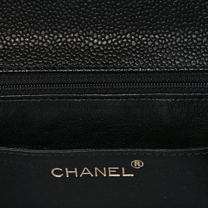 Chanel Caviar Quilted Jumbo Kelly Flap Black 6 of 10