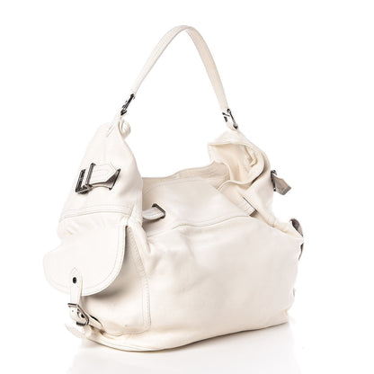 Burberry Calfskin Pocket Shoulder Bag White 3 of 6
