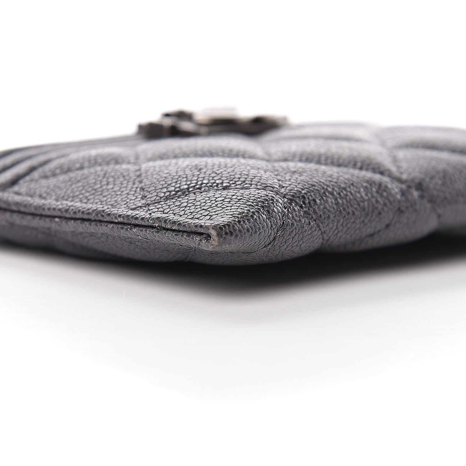 Chanel Caviar Quilted Boy Card Holder Charcoal 5 of 11