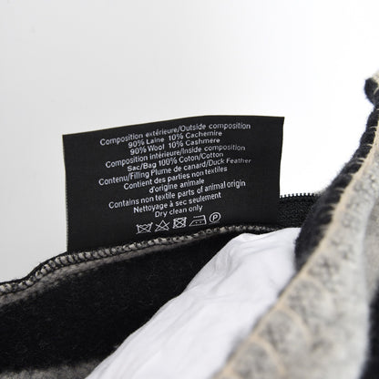 Chanel Merino Wool Cashmere CC Pillow Black Beige 7 of 7