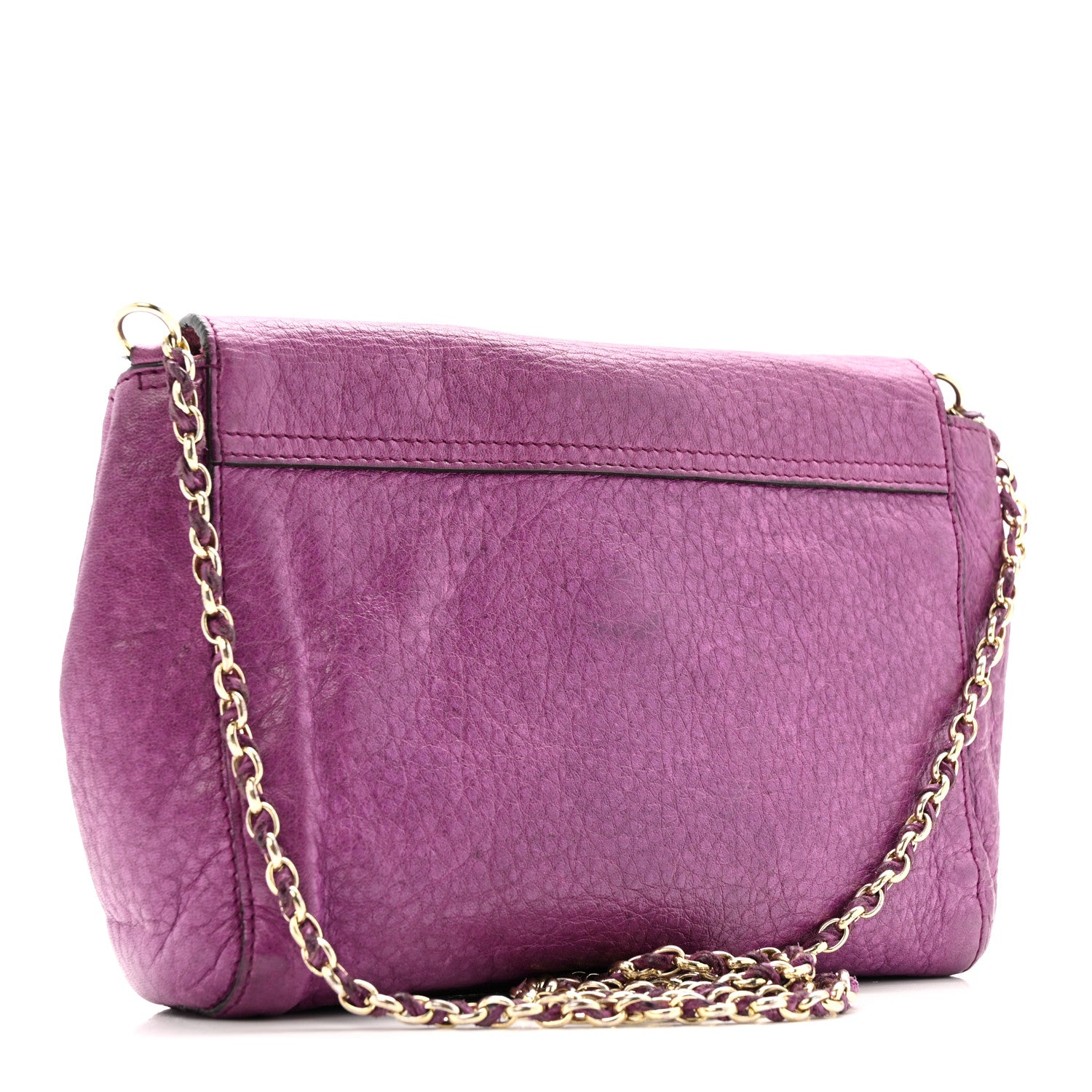 Mulberry Heavy Grain Calfskin Small Margaret Crossbody Purple 3 of 14