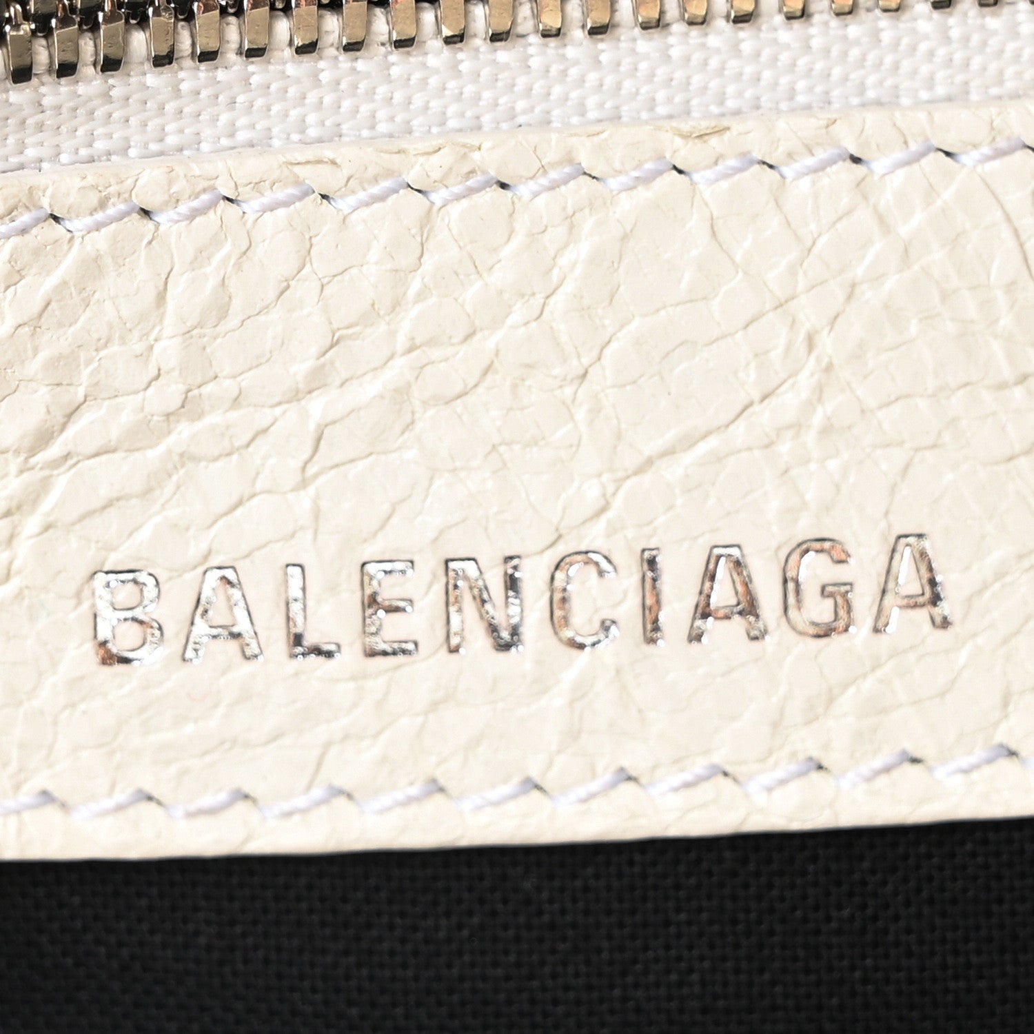 Balenciaga Agneau Arena Small Le Cagole Bucket Bag Optic White 6 of 11
