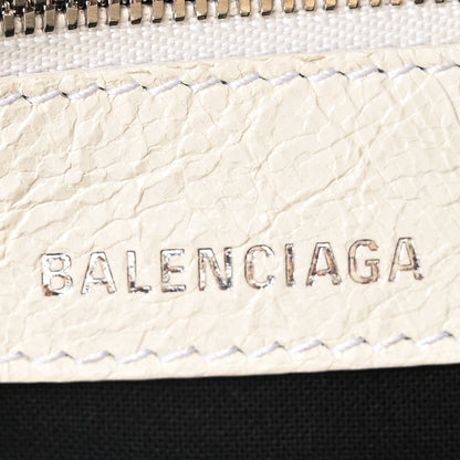 Balenciaga Agneau Arena Small Le Cagole Bucket Bag Optic White 6 of 11
