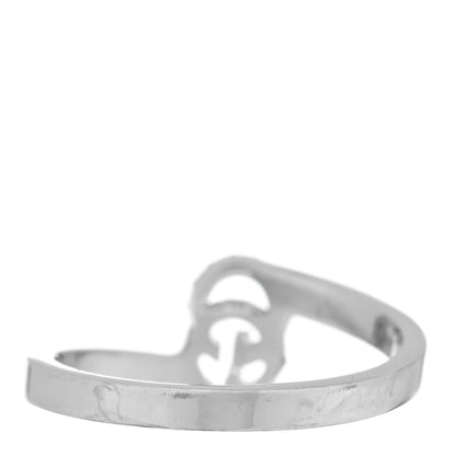 Gucci 18K White Gold Diamond Running G Ring 49 4.75 3 of 5