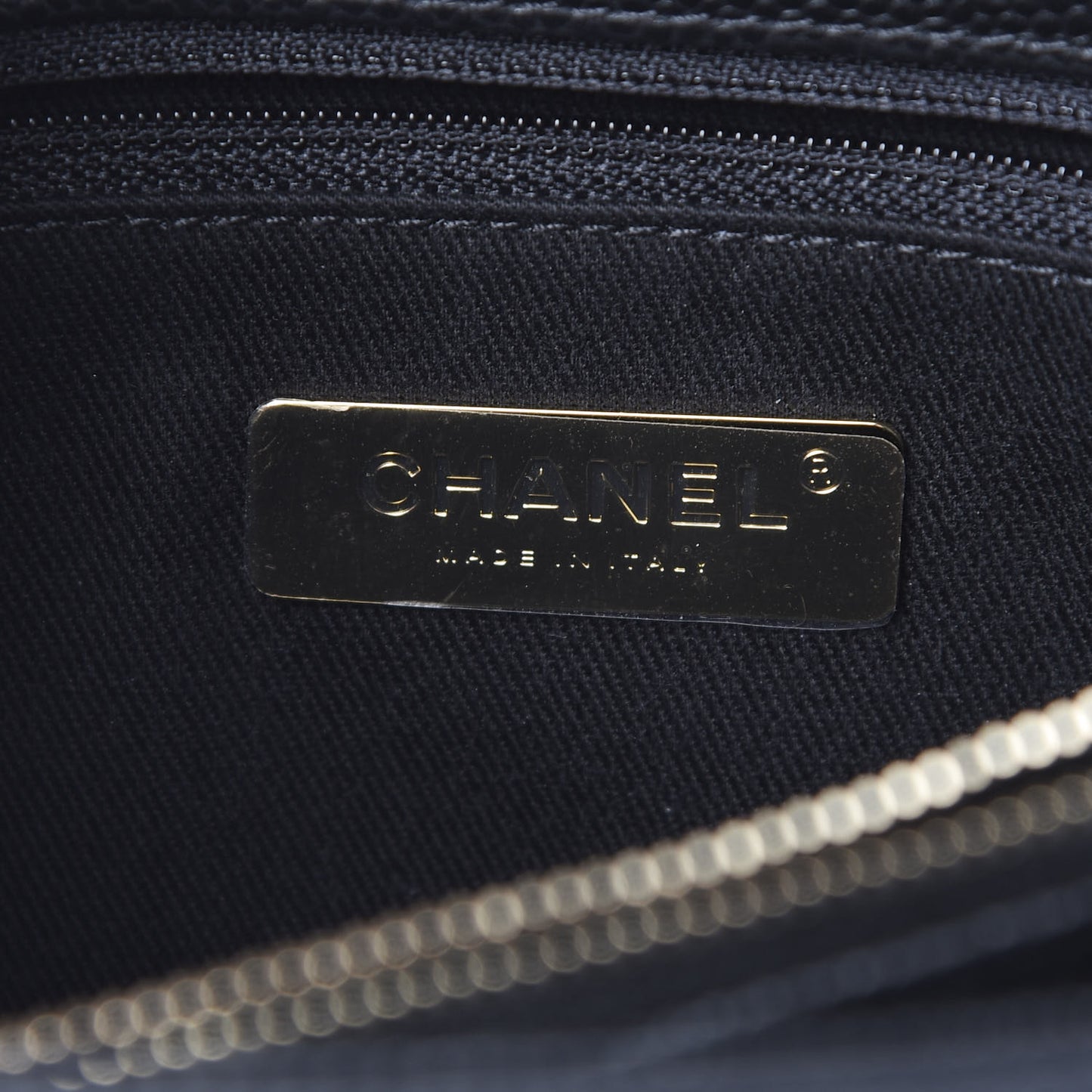 Grained Calfskin Small Stitched Flap Black