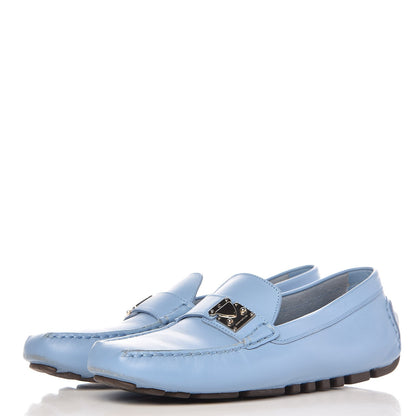 Louis Vuitton Calfskin Lombok Mocassin Loafers 38 Blue 2 of 9