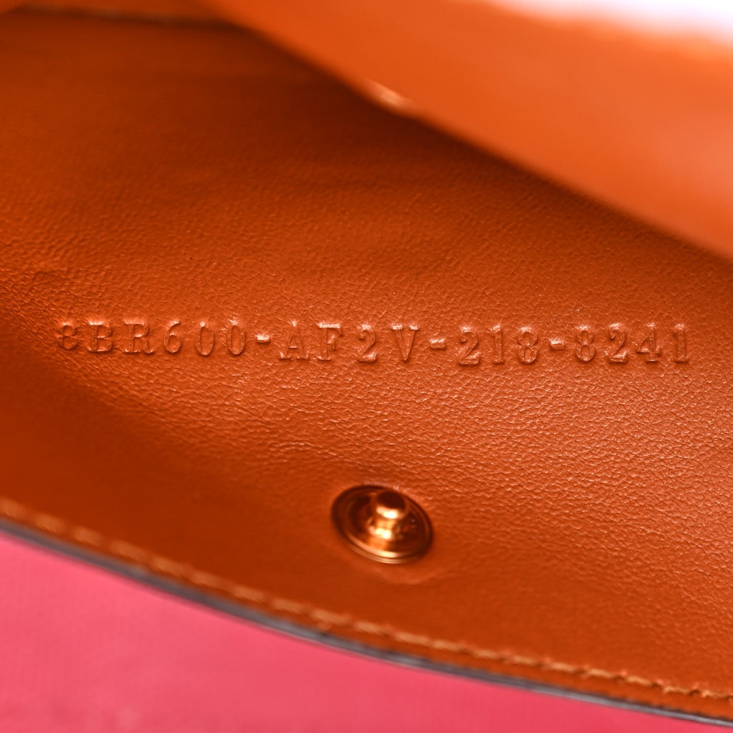 Canvas Cuoio Agata FF Ajour Embroidered Baguette Ciclamino Cuoio