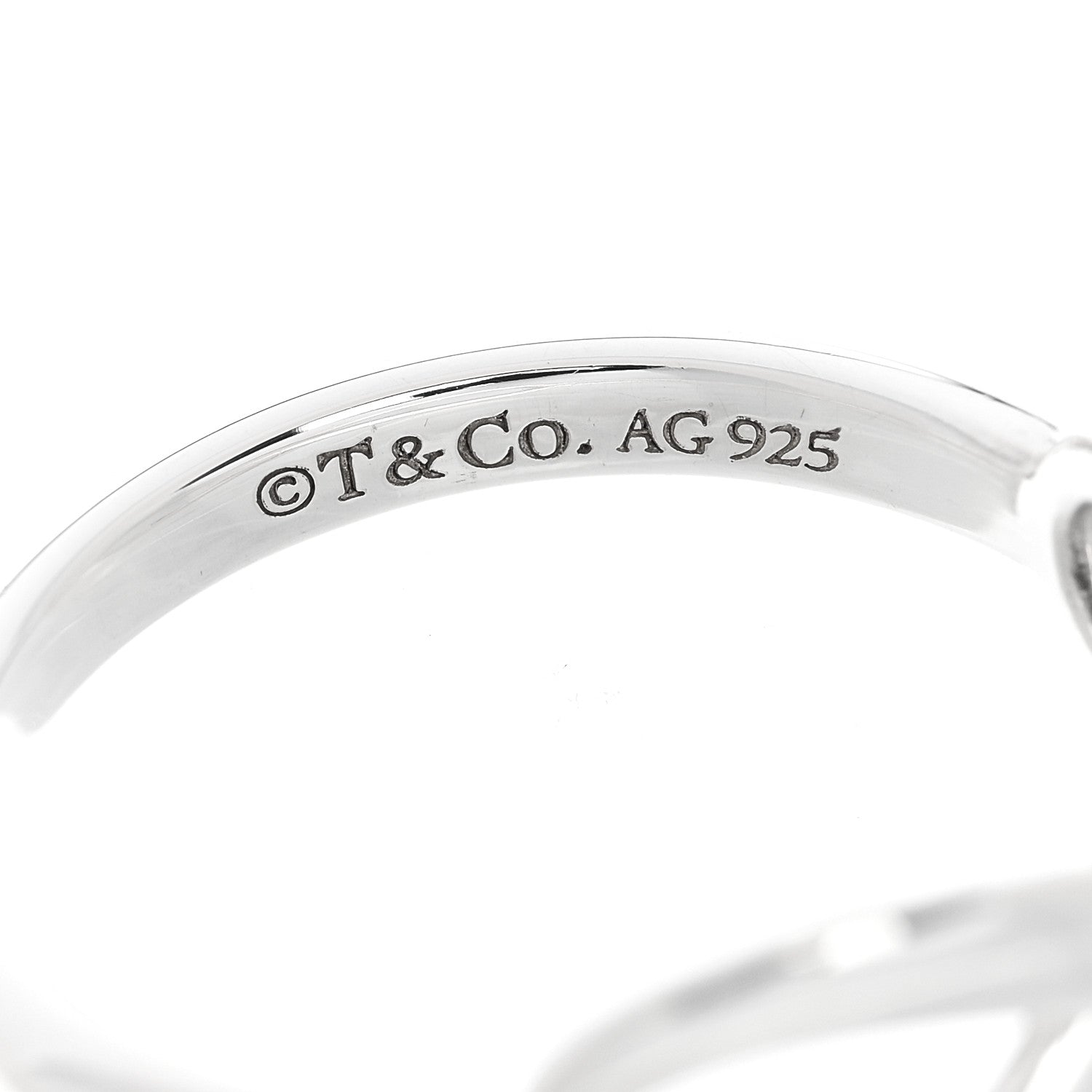 Tiffany Sterling Silver Infinity Ring 49 5 4 of 4