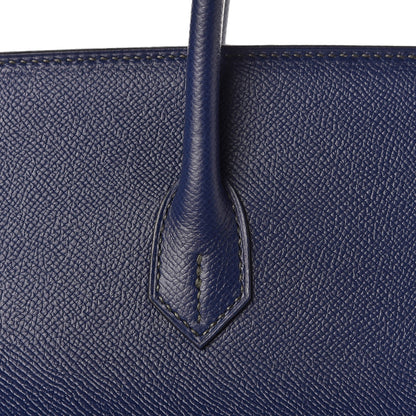 Hermes Epsom Horseshoe Birkin 40 Bleu Saphir Malachite 30 of 32