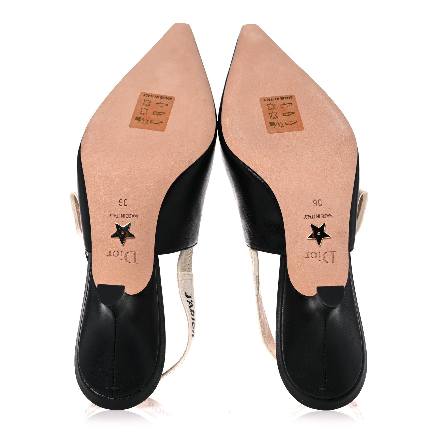Christian Dior Lambskin Ribbon J'Adior Slingback 65mm Pumps 36 Black 5 of 10