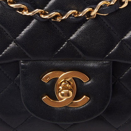Chanel Lambskin Quilted Small Double Flap Black 8 of 10